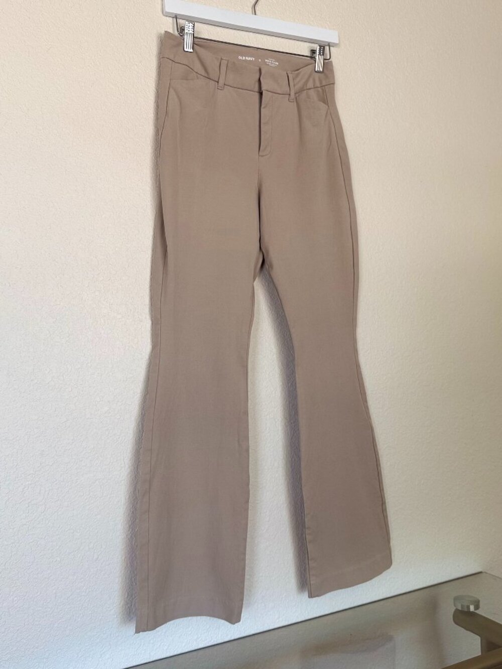 Old Navy Pixie Flare High-Rise Pants Taupe